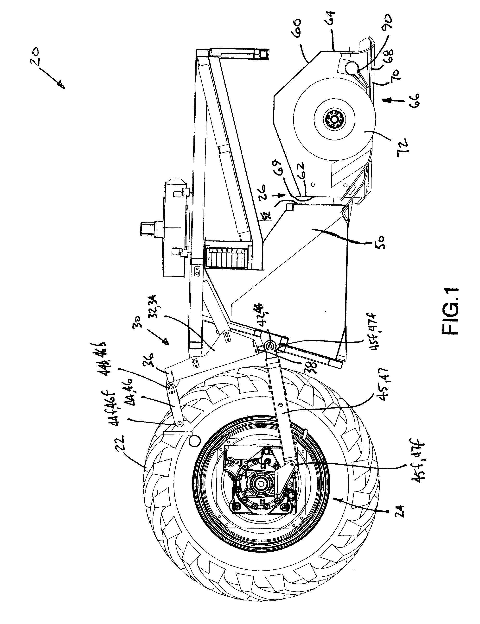Sweeping broom apparatus having a surface tracking air blast nozzle