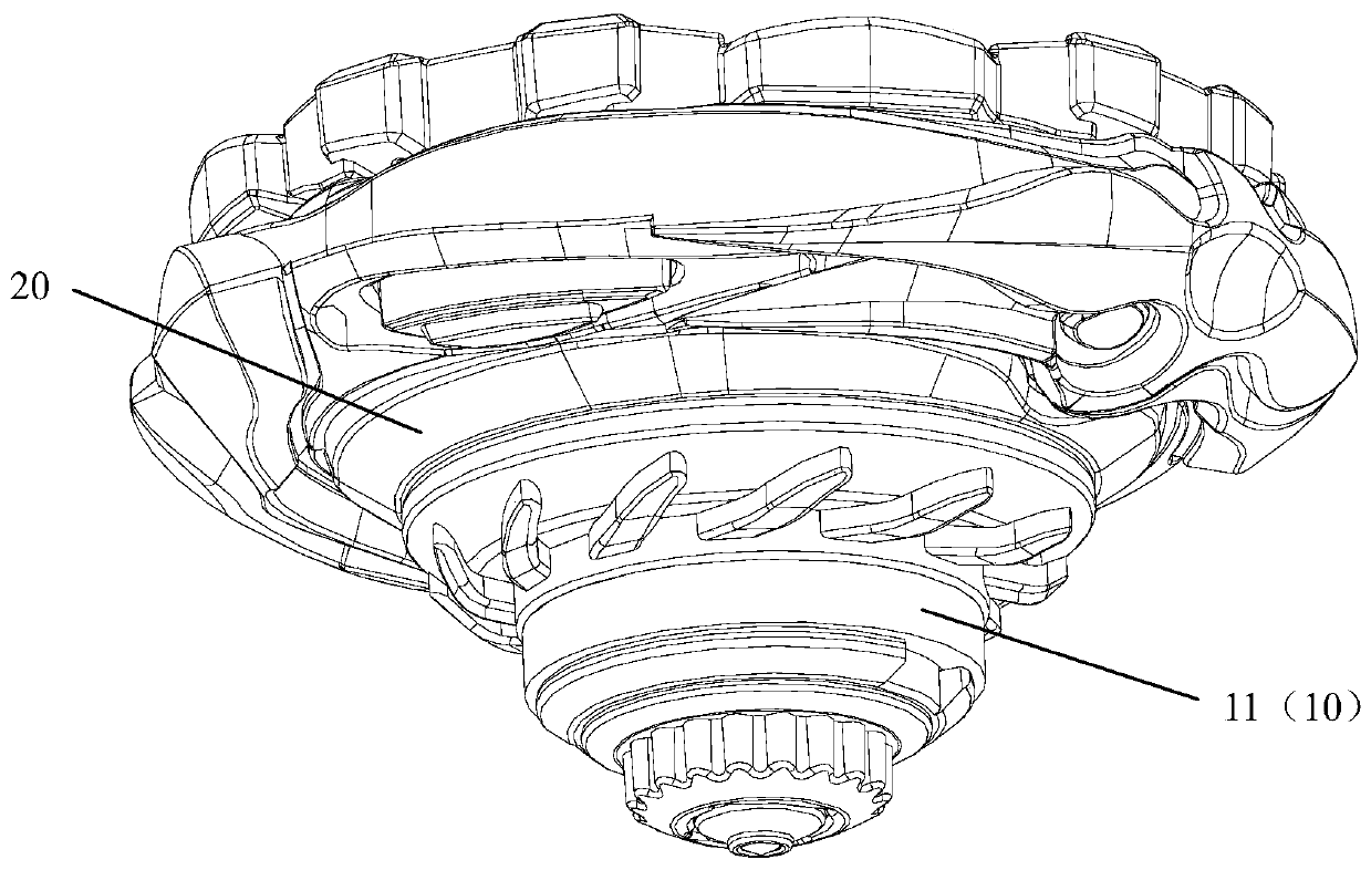 Recognition device for team fighting gyro and team fighting gyro