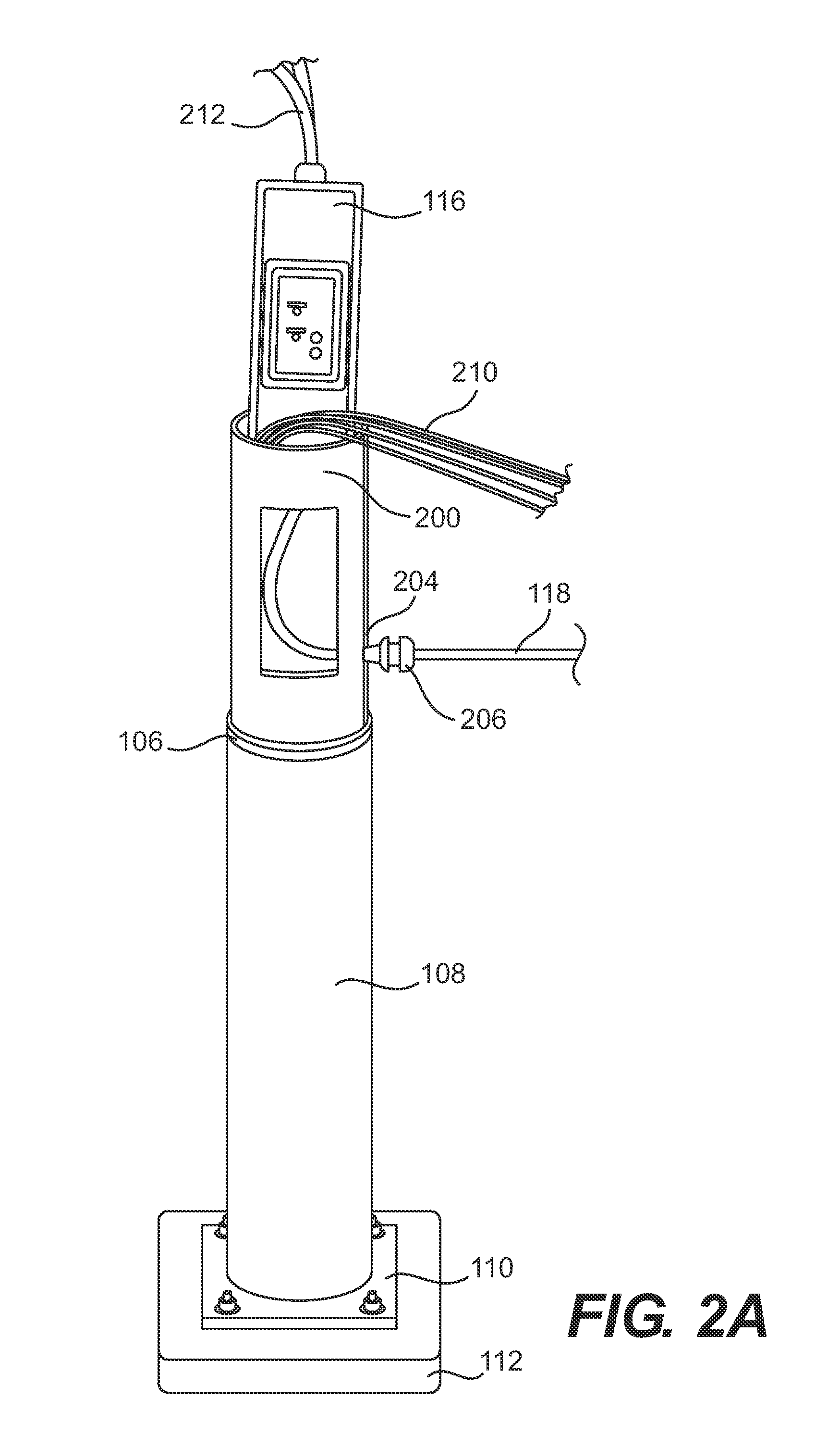Arrangement and process for housing electric vehicle supply equipment