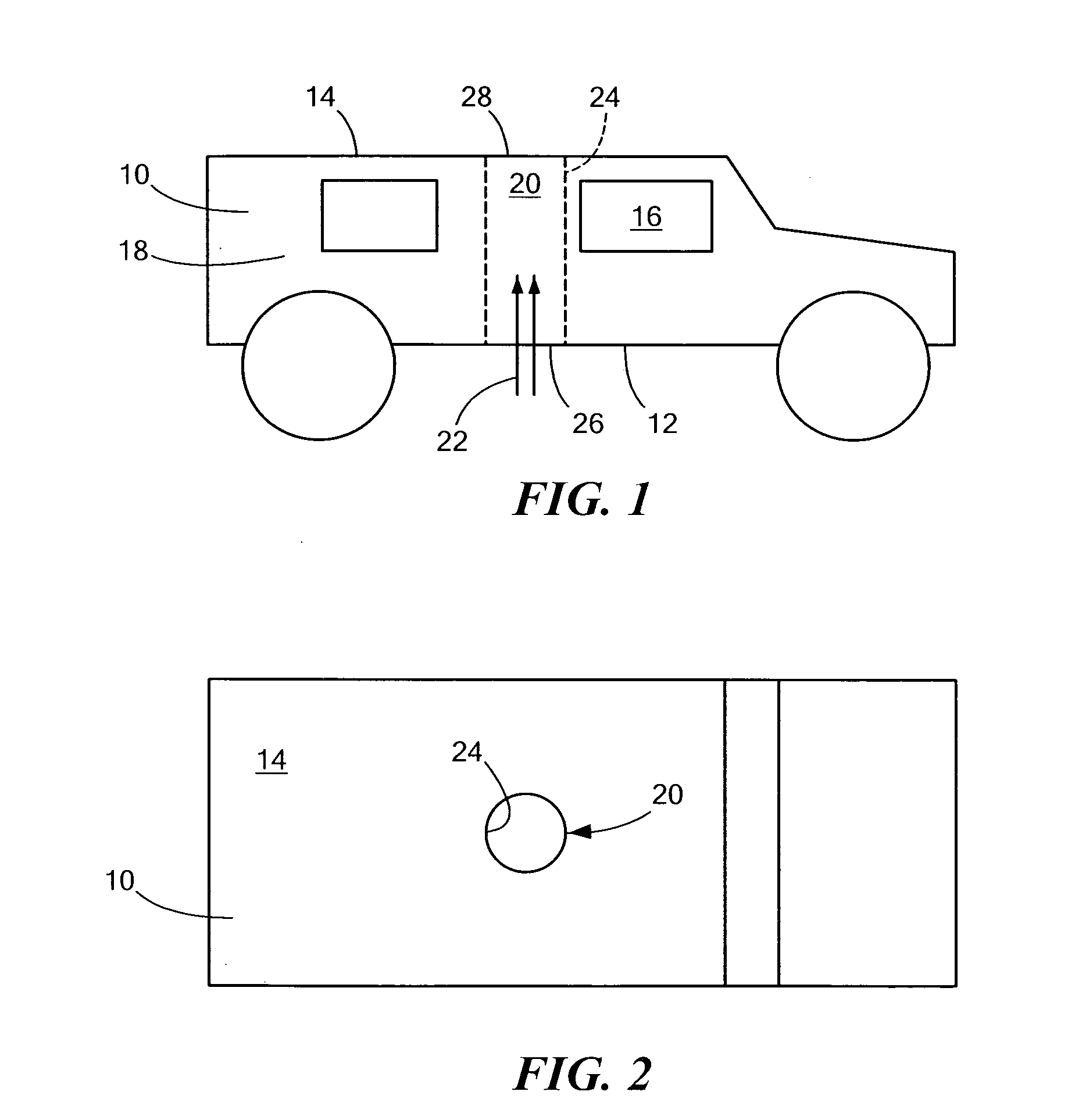 Vehicle with structural vent channels for blast energy and debris dissipation