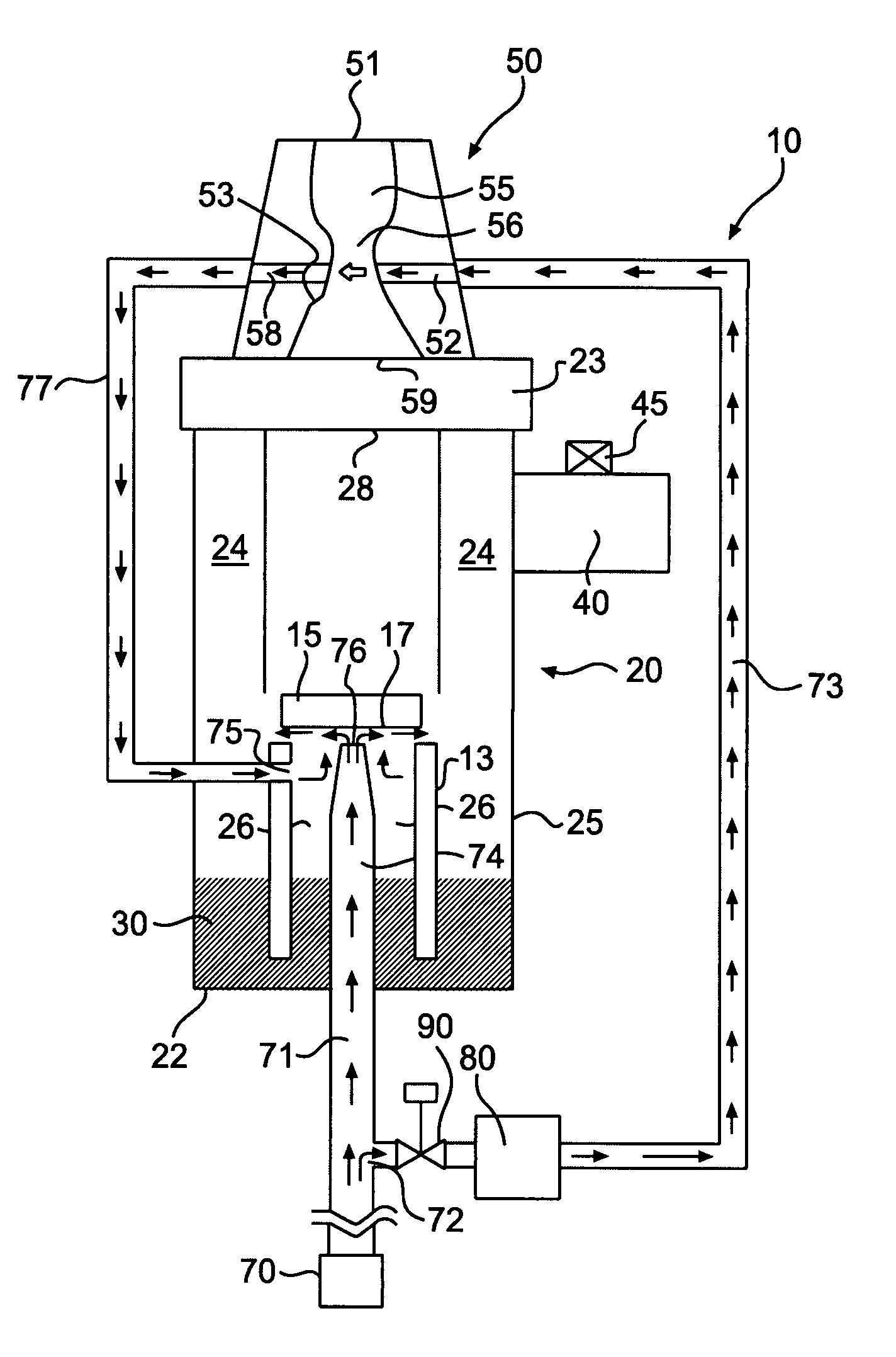 Nebulizer with flow-based fluidic control and related methods