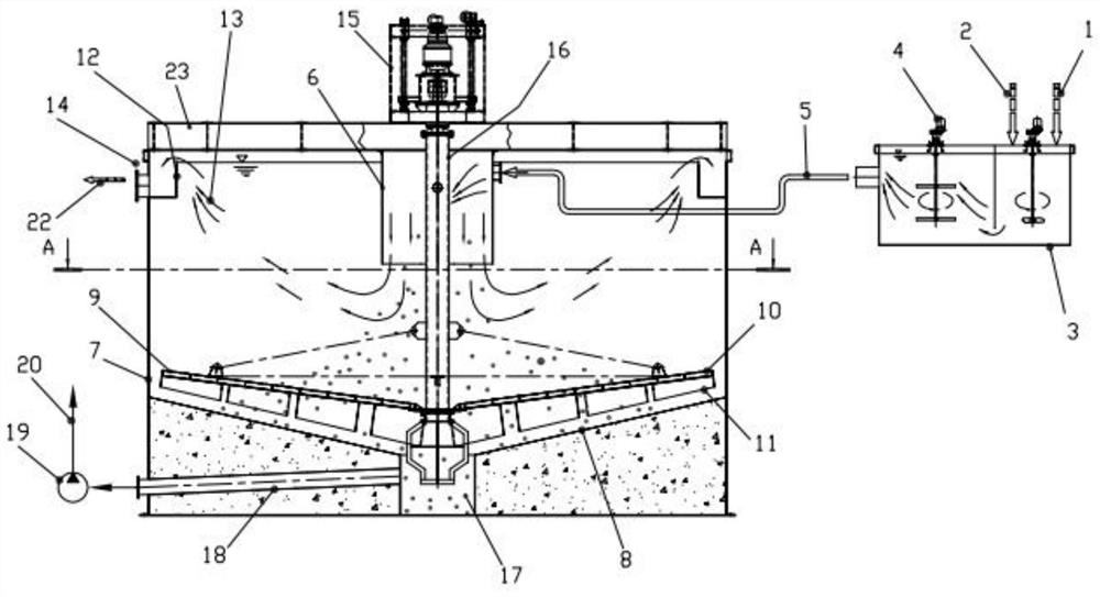 Method and device for pumping high-concentration bottom sludge with constant torque for mud scraper in sedimentation tank