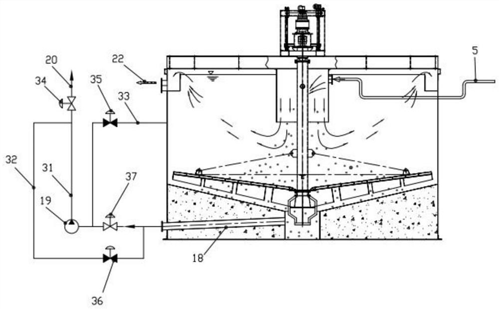 Method and device for pumping high-concentration bottom sludge with constant torque for mud scraper in sedimentation tank