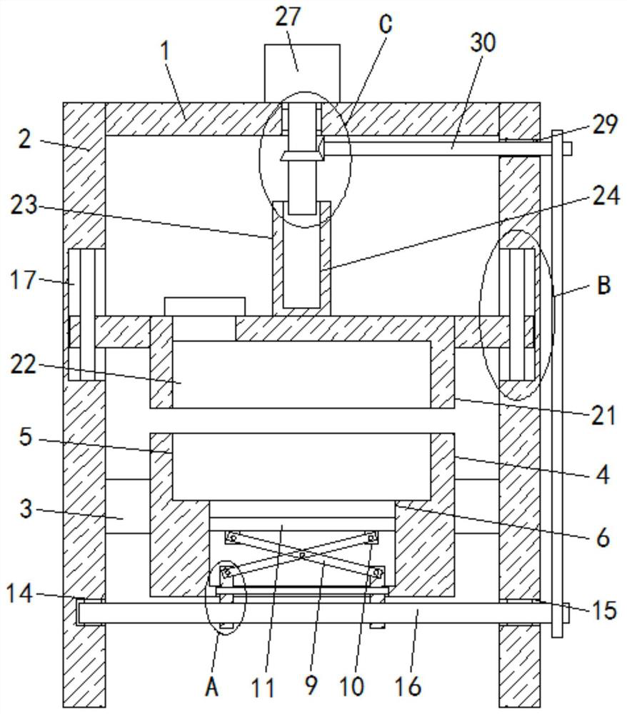 Automatic jacking device of injection mold
