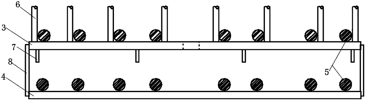 Three-purlin beam center node steel bottom plate prefabricating method