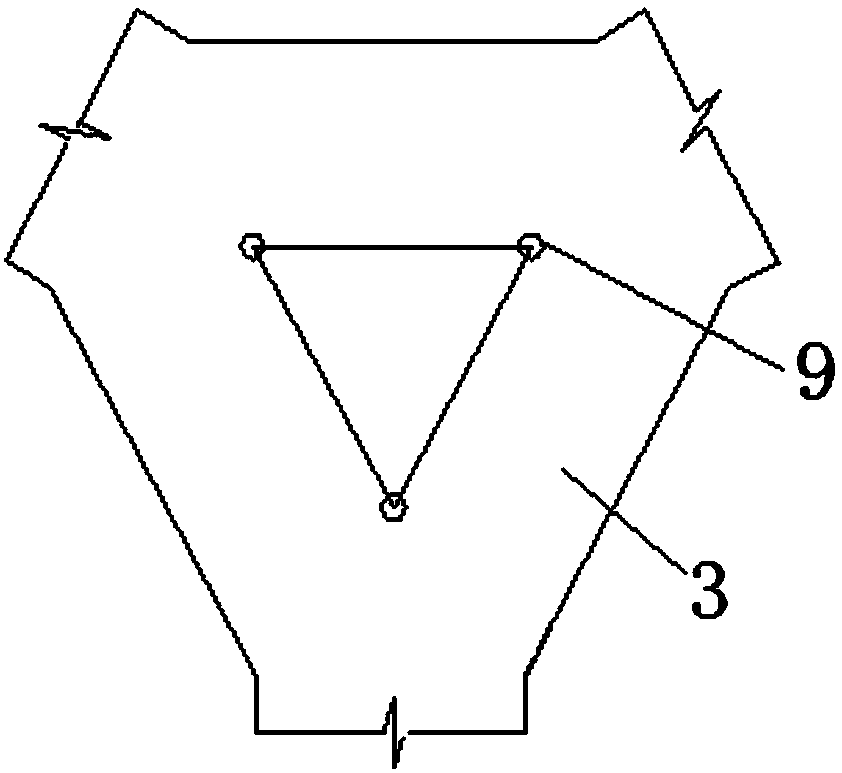 Three-purlin beam center node steel bottom plate prefabricating method