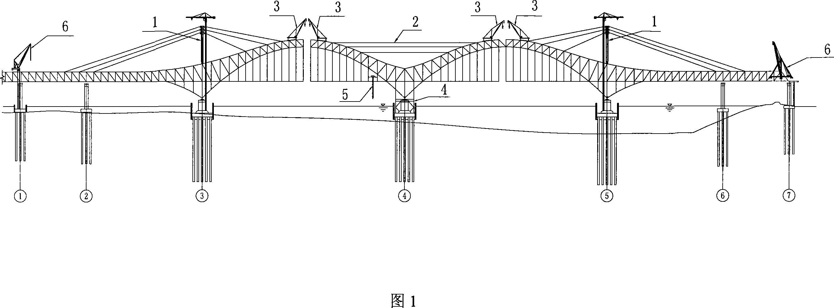 Closure method of large-span continuous steel truss arch