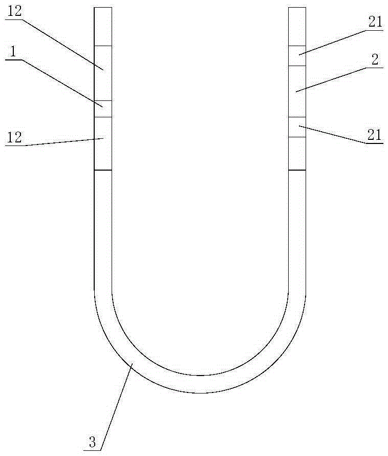 U-shaped damping beam falling preventing device