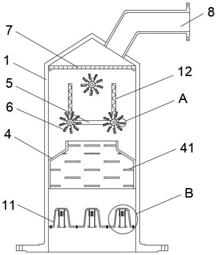 Exhaust pressure relief buffer device for sewage pipeline