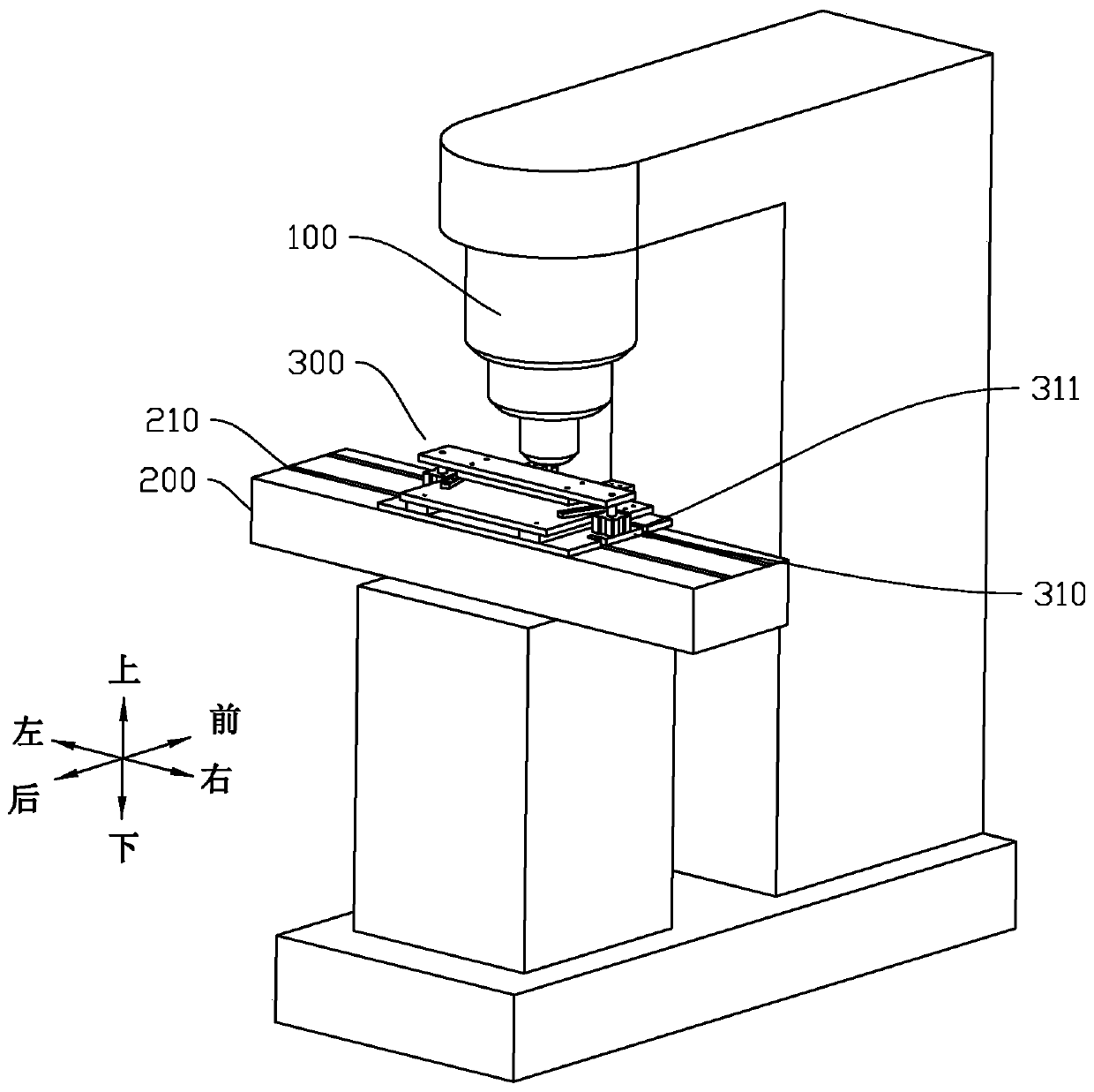 Milling machine with apron board positioning function