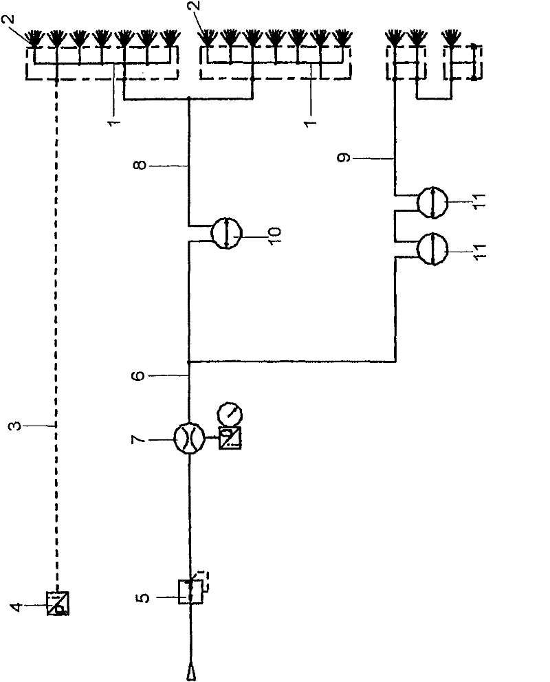 Method for identifying blockages in sprinkler devices and apparatus for carrying out this method