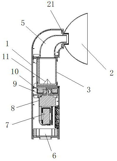 Portable treatment instrument capable of grinding and powdering rock salt drug to form aerosol