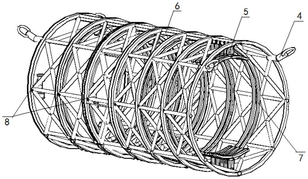 An underwater docking device for a floating tunnel in water and its application