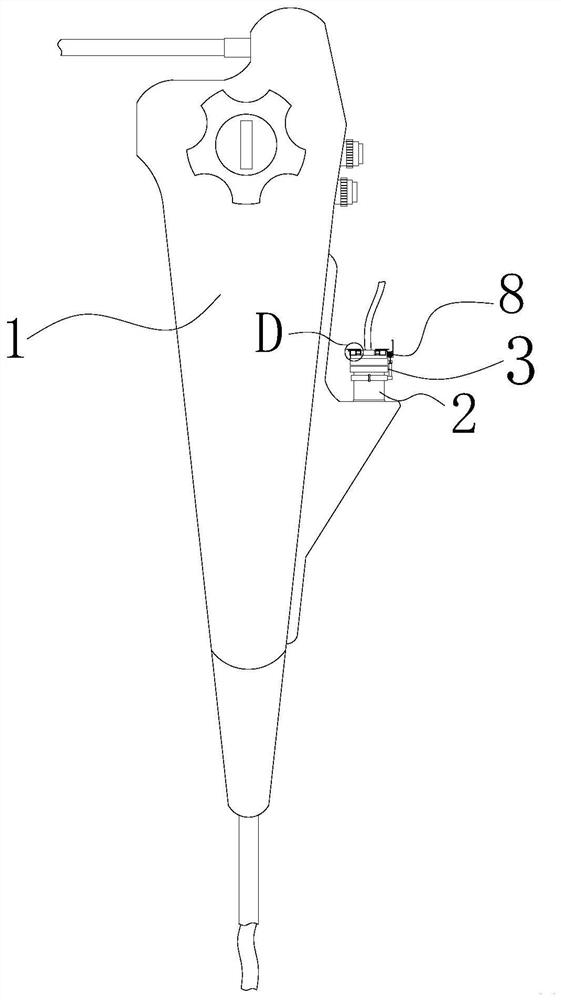 Guide wire length measuring device and measuring method for ERCP