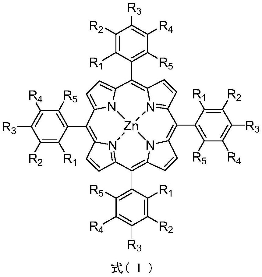 Method for synthesizing cumene hydroperoxide through catalytic oxidation of cumene by zinc (II) porphyrin