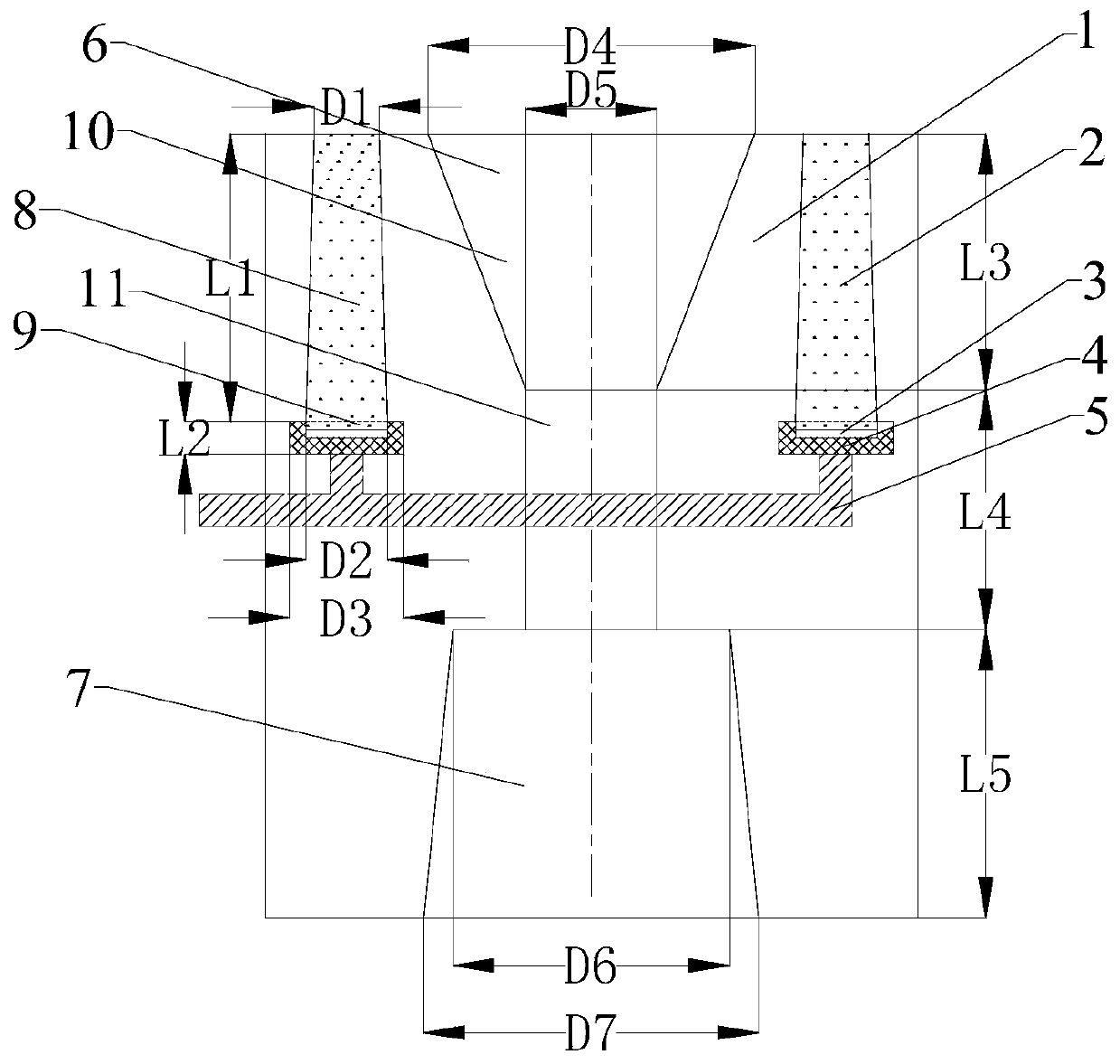 Ladle breathable upper nozzle seat brick and method for controlling ladle slag