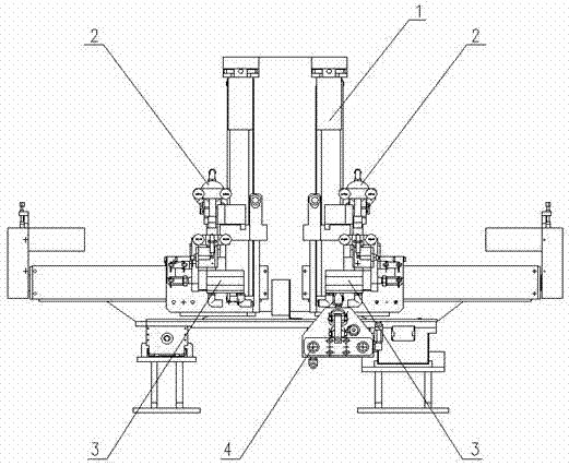 Flexible welding line trolley positioning pin automatic switching equipment