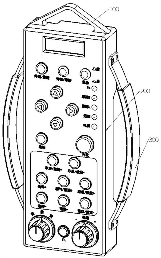 Remote controller for controlling all-position pipeline welding machine