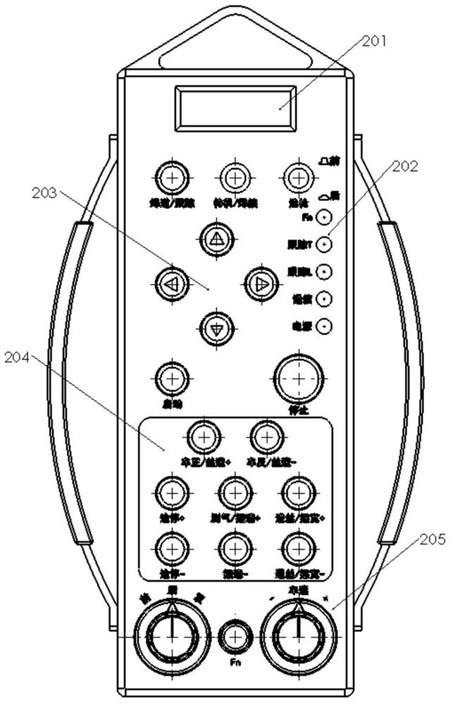 Remote controller for controlling all-position pipeline welding machine