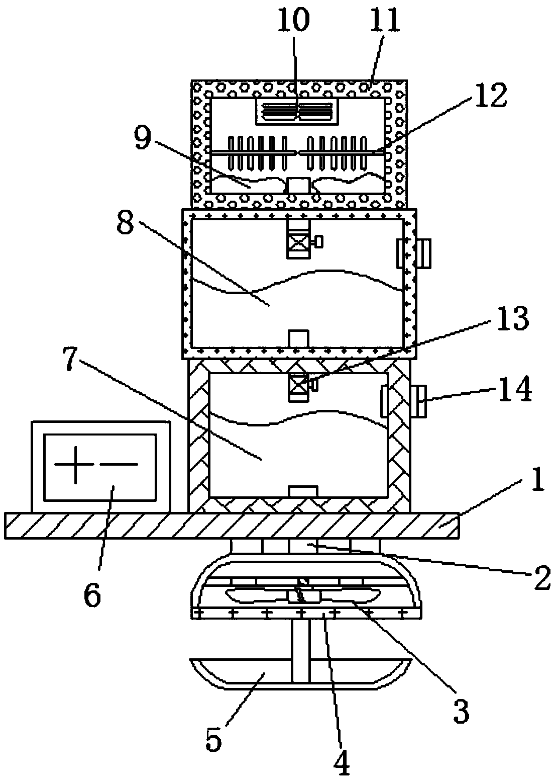 Electronic product plastic processing tail gas treatment device