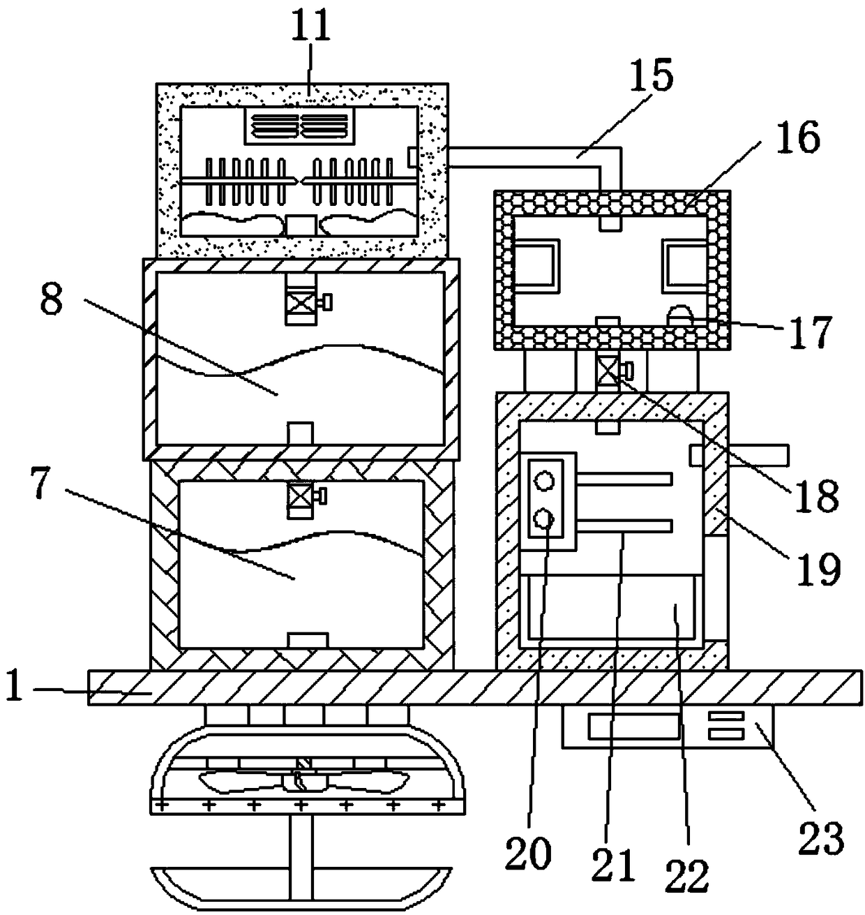 Electronic product plastic processing tail gas treatment device