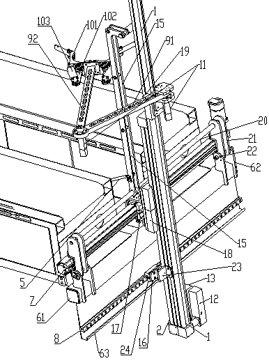 Full-automatic safety traffic cone stacking and recovering device and method