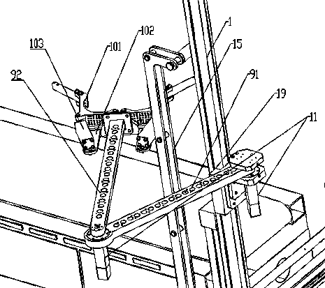 Full-automatic safety traffic cone stacking and recovering device and method