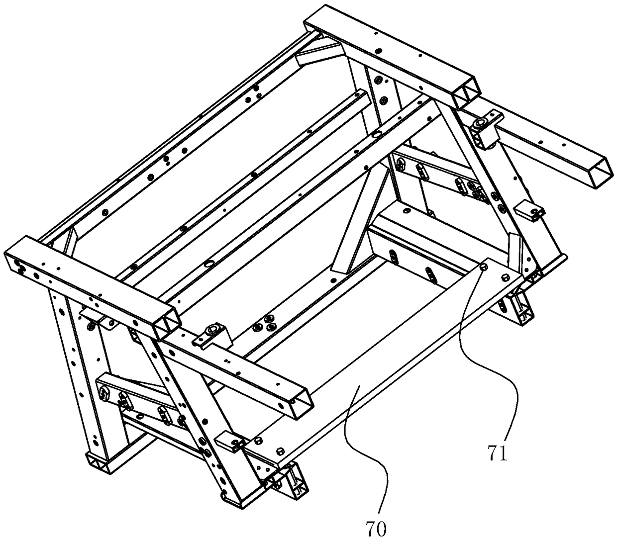 Frame-type car body rear compartment structure and welding method
