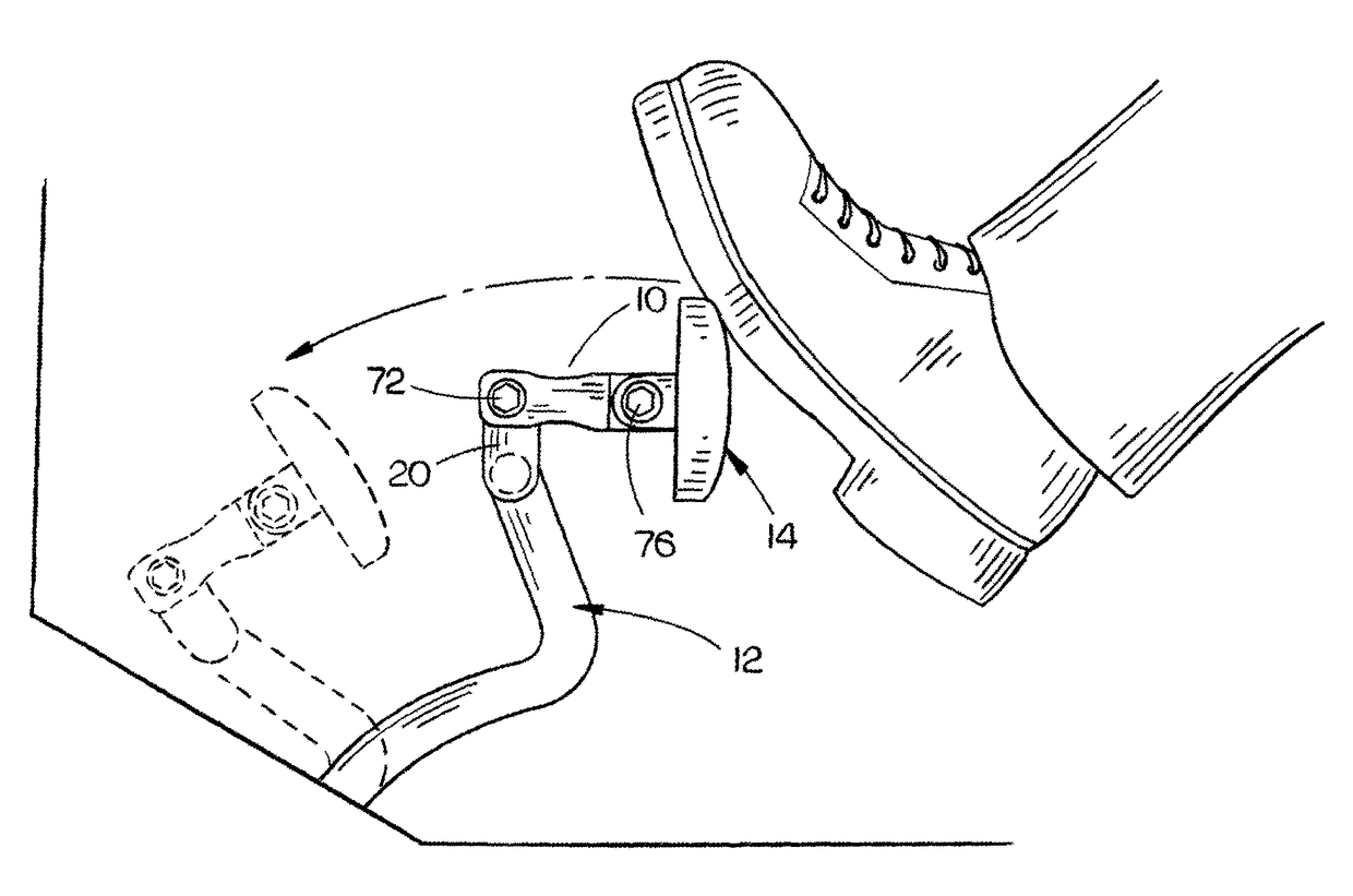 Clutch pedal extender