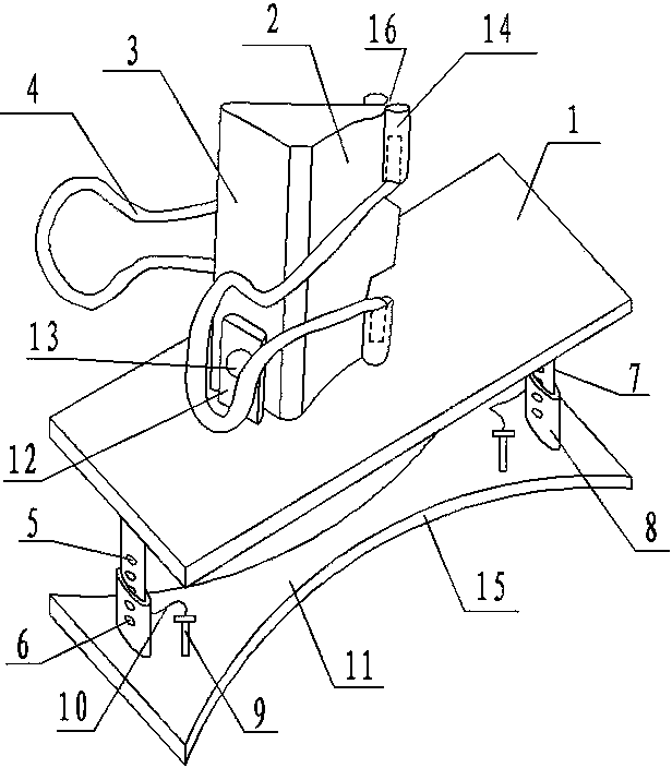 Coaxial cable welding and fixing device