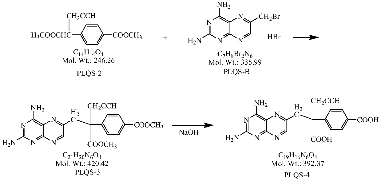 A kind of preparation method of high-purity pralatrexate intermediate