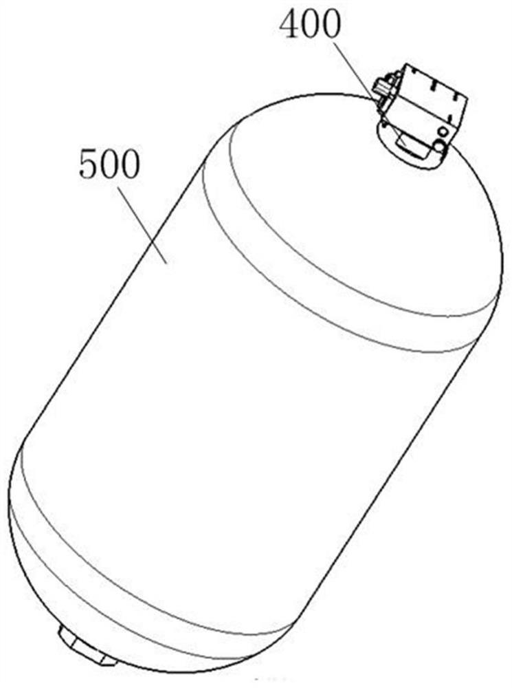 High-pressure composite container with sealed structure