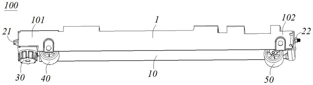 Bottom supporting assembly and household appliance with same