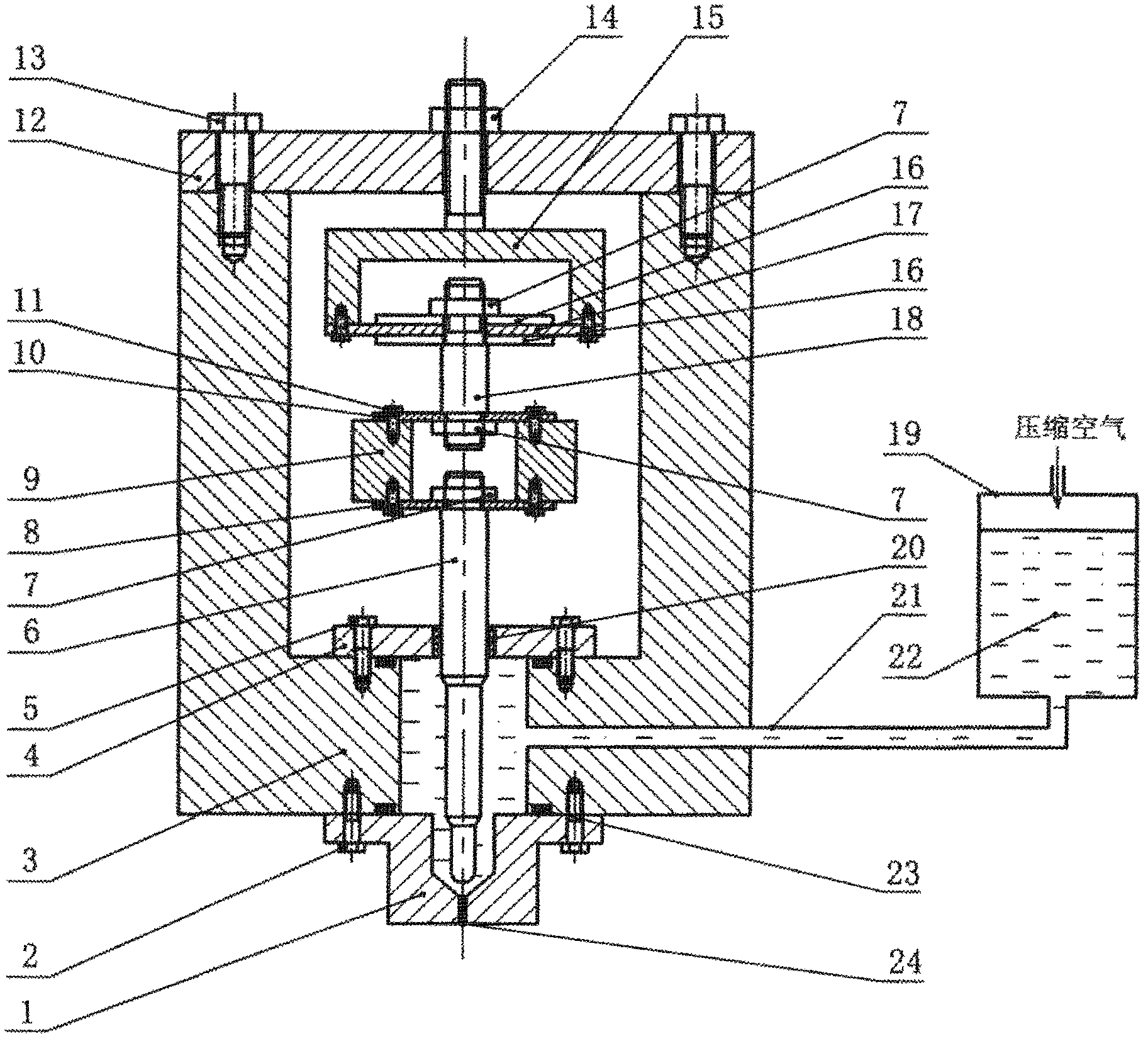 Piezoelectric wafer control type non-contact glue dispensing device