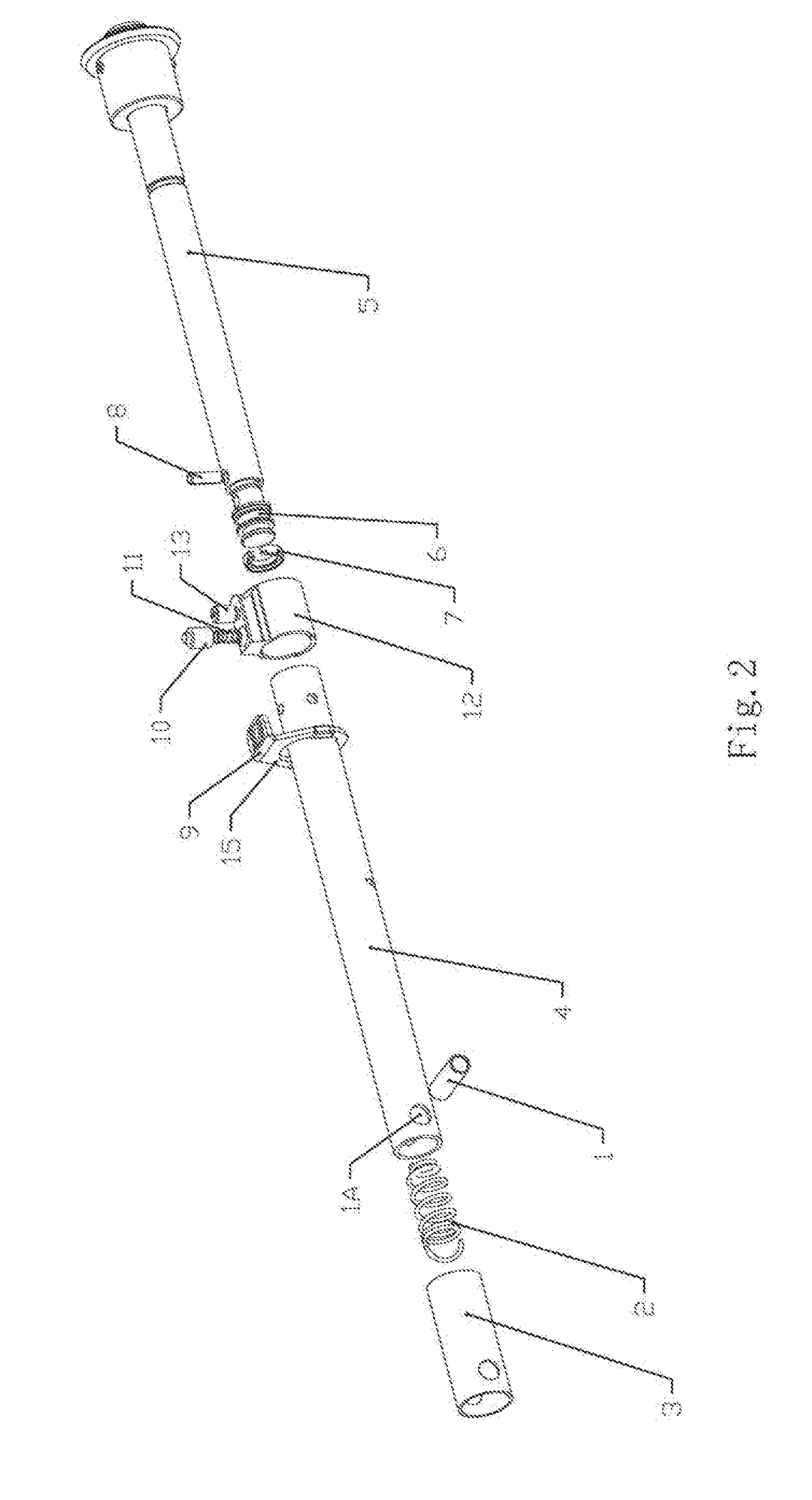 Bipod with compressively popping up inner leg assemblies