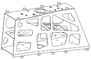 A clamping device and clamping method for large thin-walled frame-type precision casting parts