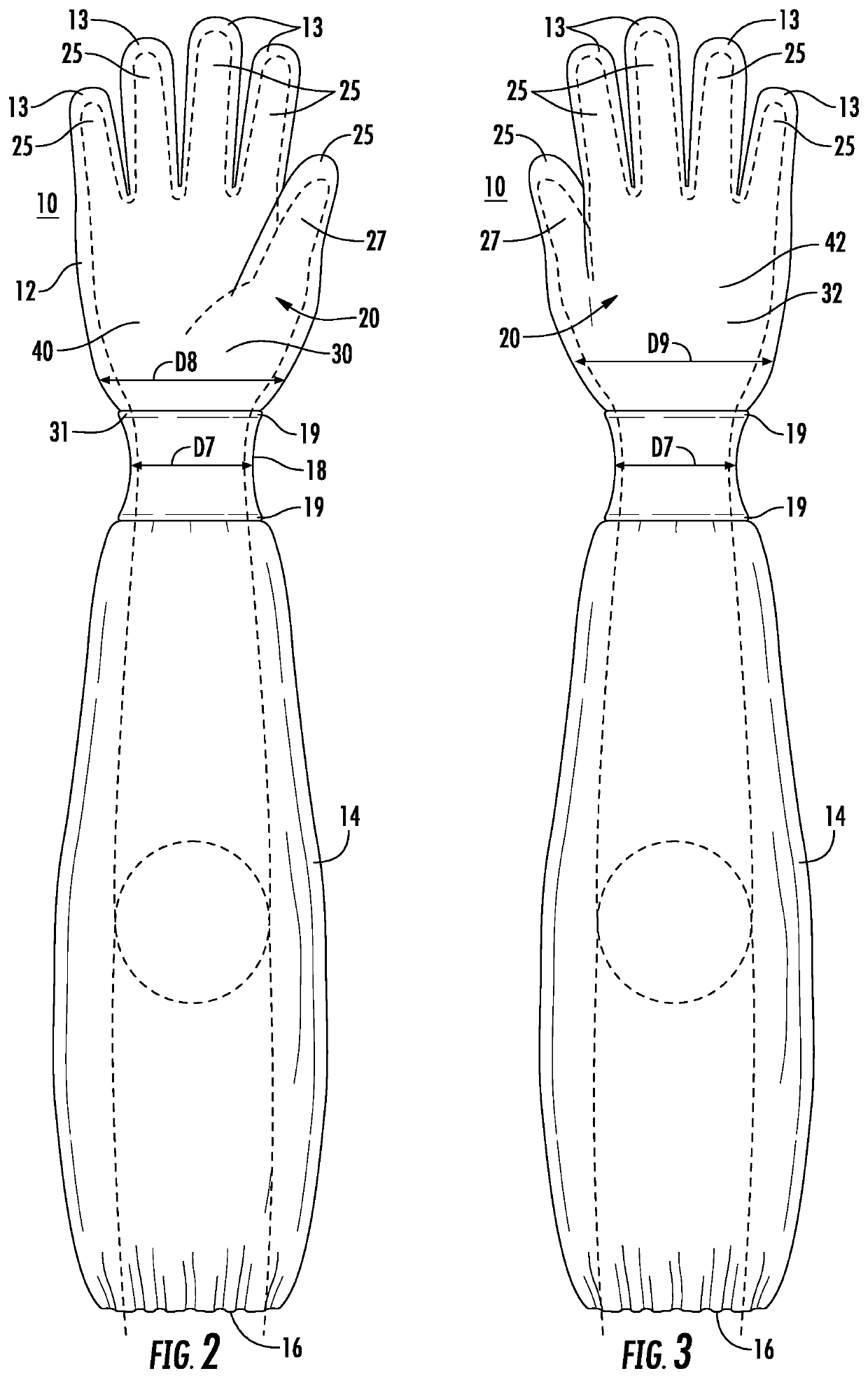 Protective sleeved gloves and method of manufacturing