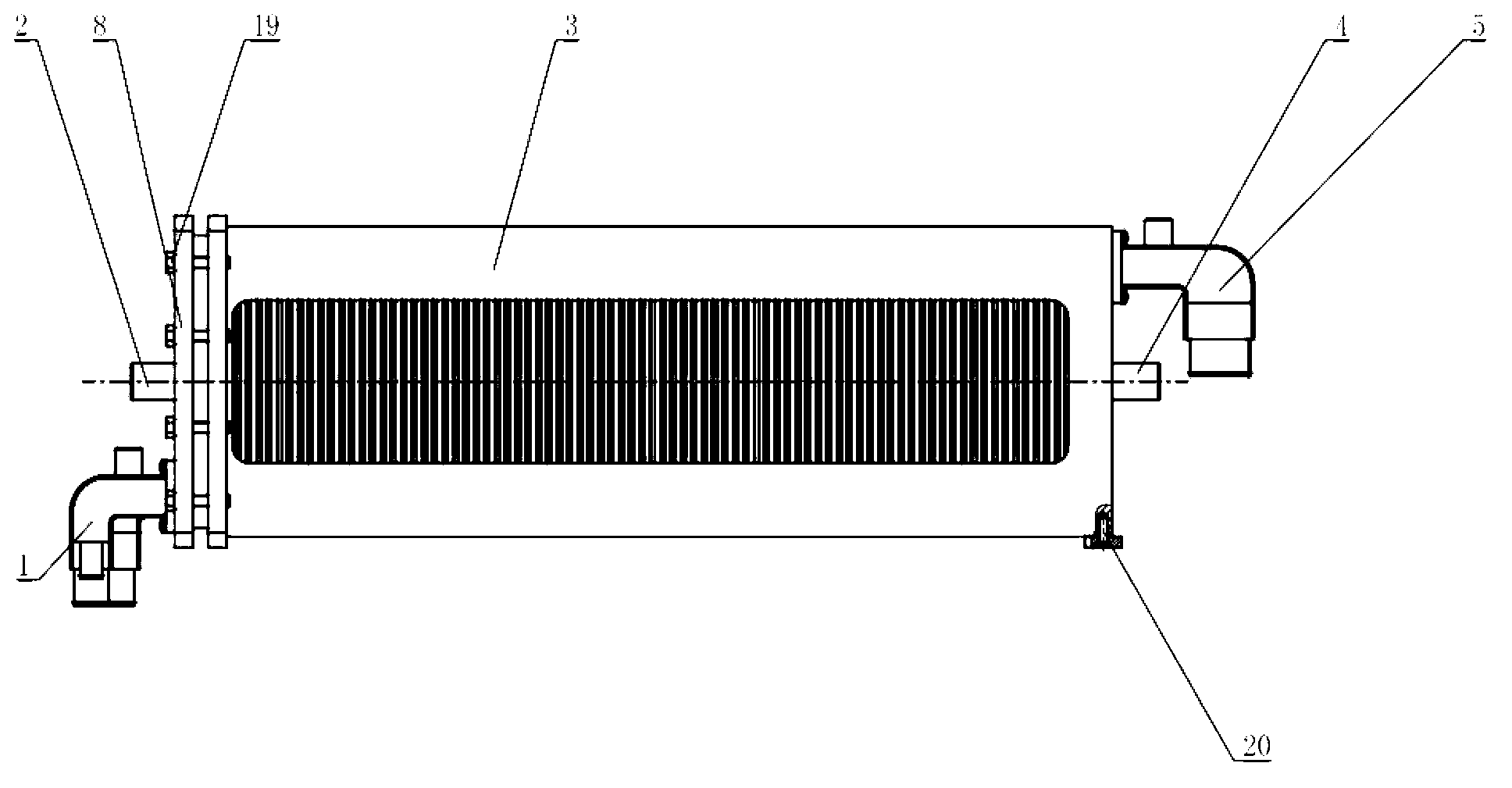 Water-cooled seal fuel cell stack