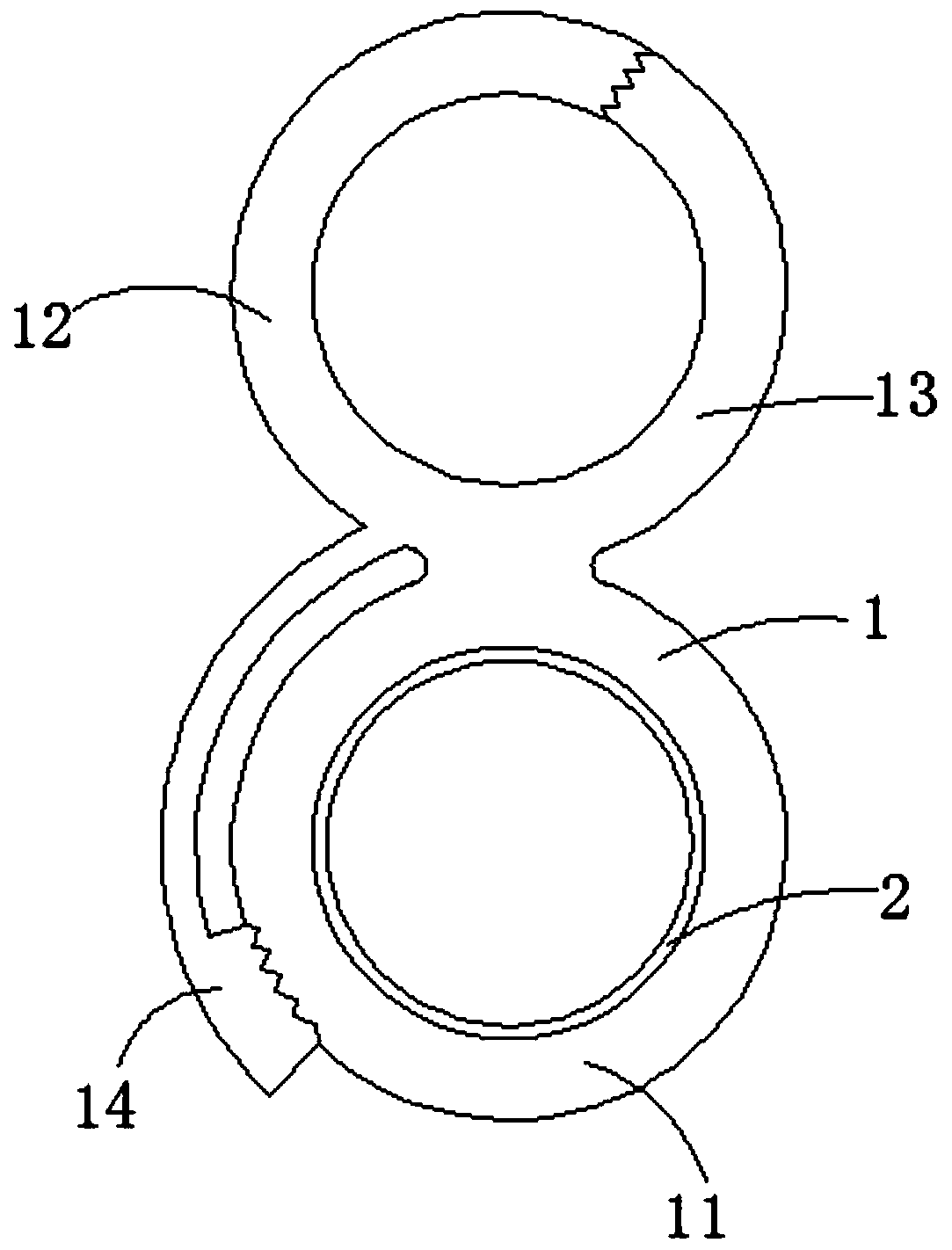 Fixing device for fixing catheters