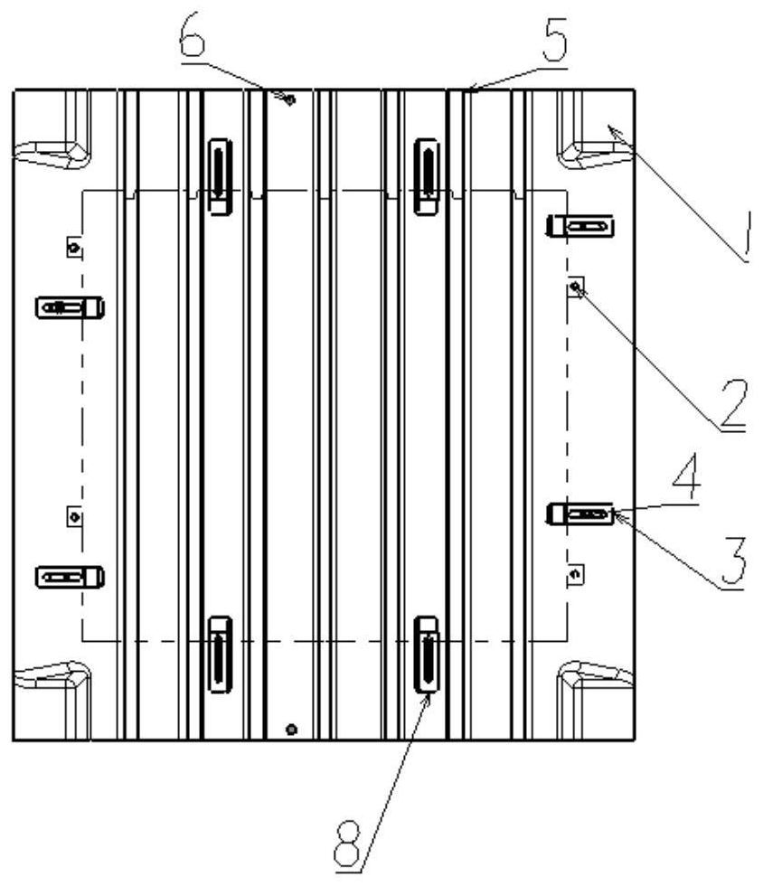 Composite manufacturing device for high-rib thin-wall aluminum alloy wallboard part and using method