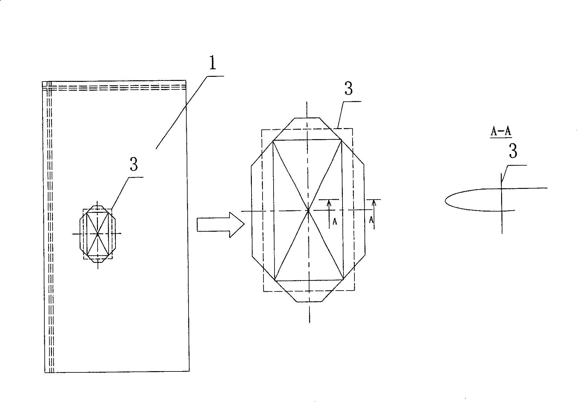 Tailoring method of aluminium cloth used for protecting refractory fiber modular structure furnace wall