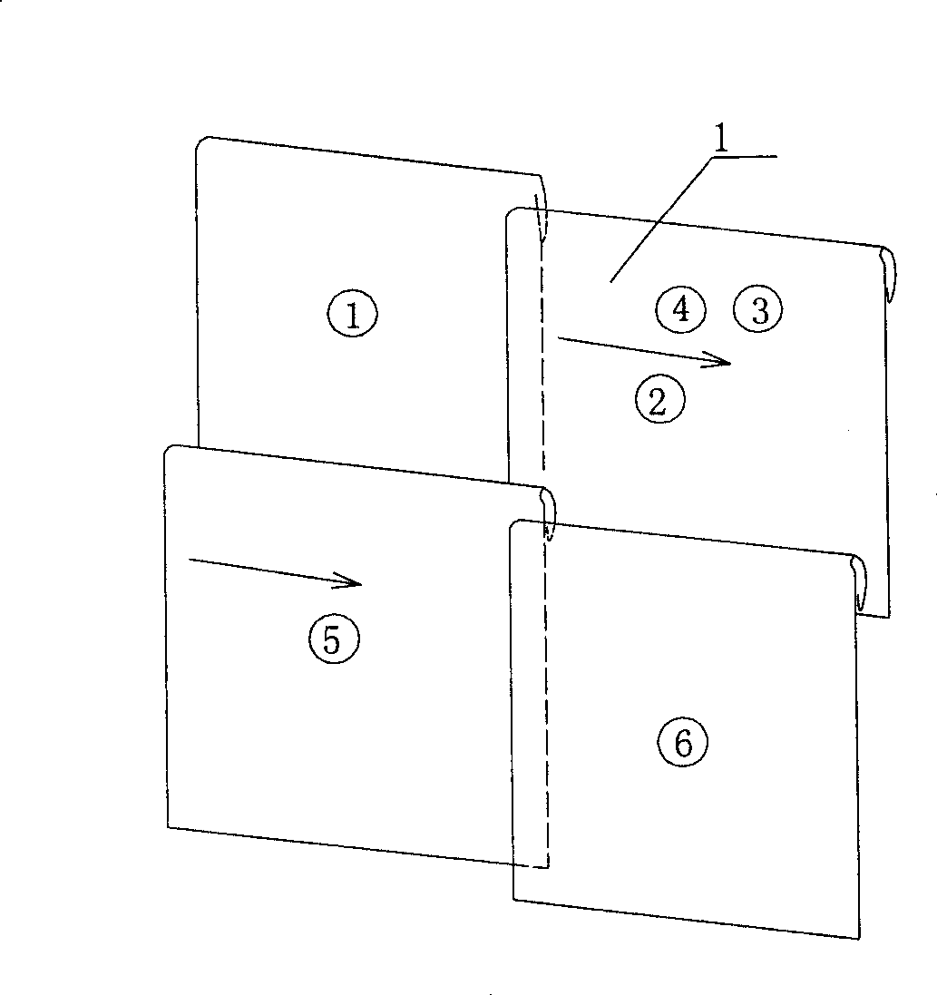 Tailoring method of aluminium cloth used for protecting refractory fiber modular structure furnace wall