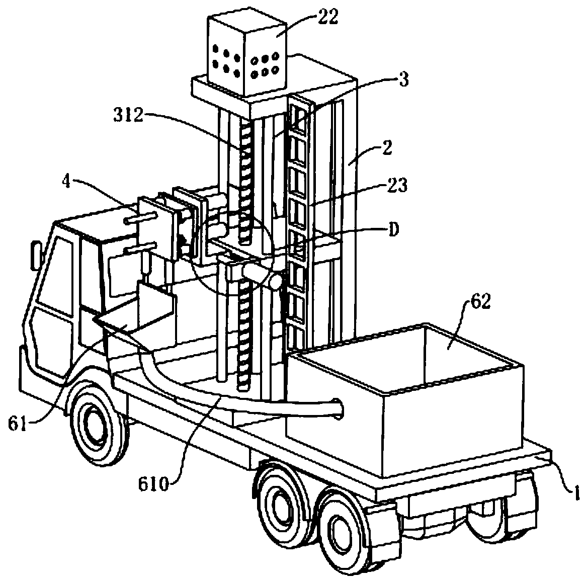 A take-off and landing device for transport aircraft in hilly and mountainous areas