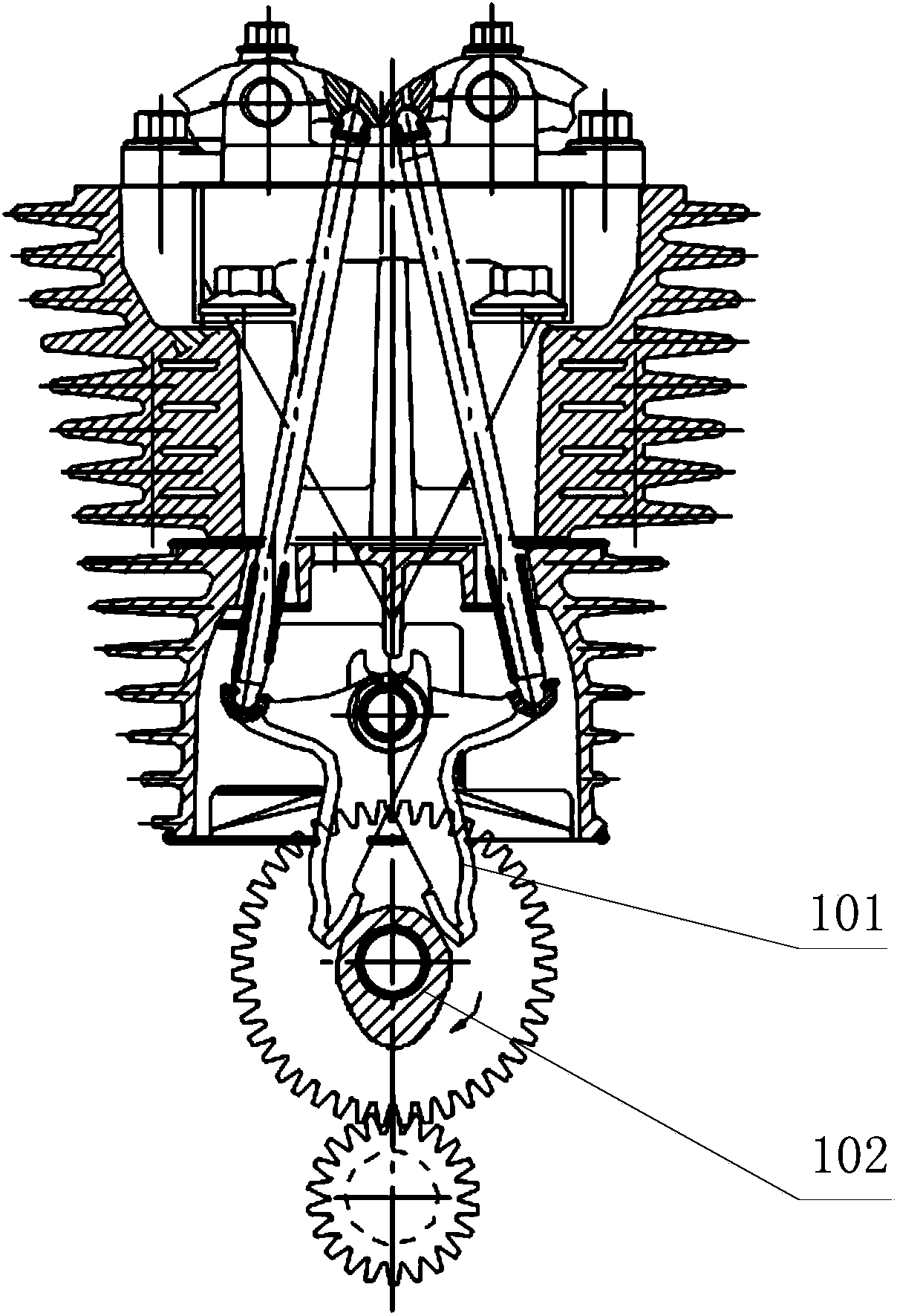 Engine and cam shaft device thereof