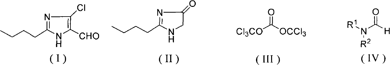 Method for synthesizing 2-normal-butyl-4-chloro-5-formylimidazole