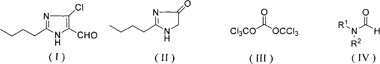 Method for synthesizing 2-normal-butyl-4-chloro-5-formylimidazole