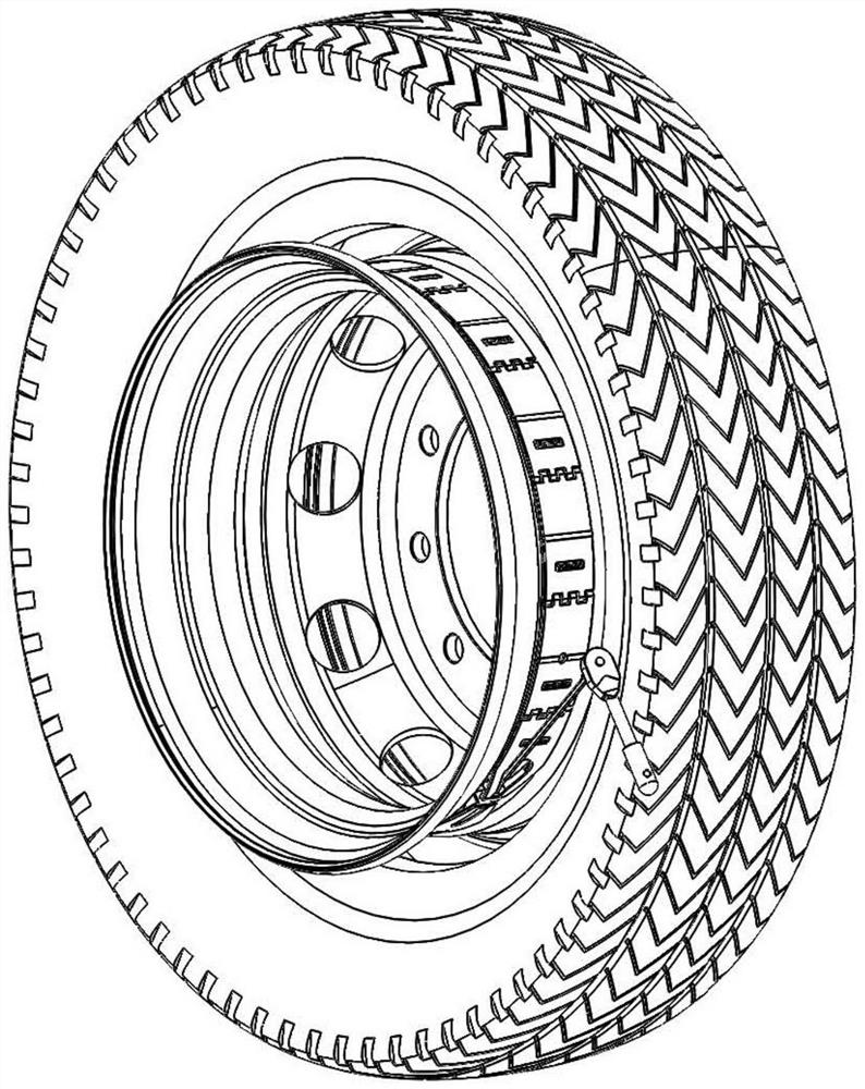 Locking device and tire burst safety emergency device