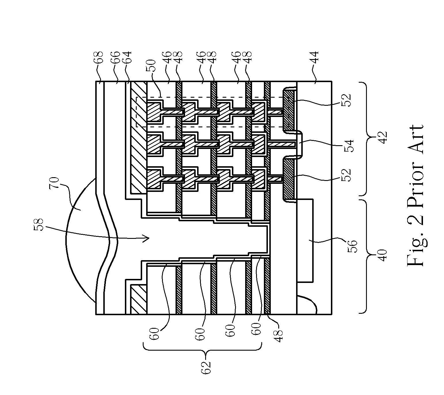 Image sensor with a waveguide tube and a related fabrication method