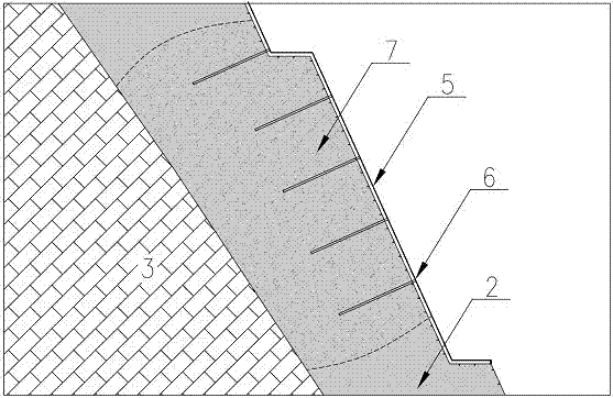 Multi-level fully-closed reinforcement technology of exposed fault zone of excavated side slope