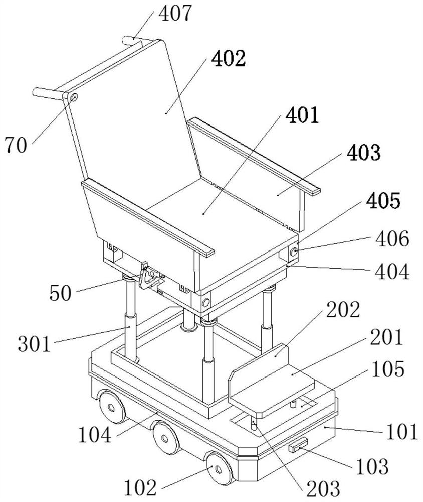 Height-adjustable remote monitoring electric wheelchair suitable for walking at night